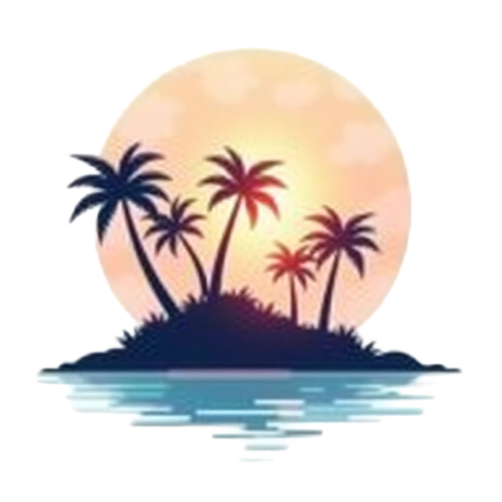 Tropical Island Sunset